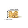 Bague Ouverte pour Femme en Plaqué Or 18K - Ne se décolore pas, Acier Inoxydable, Bijou Polyvalent