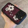 Cross-border Elegant White Flower Phone Case for iPhone 13/14 Pro, 15/16 Pro, 15 Pro Max