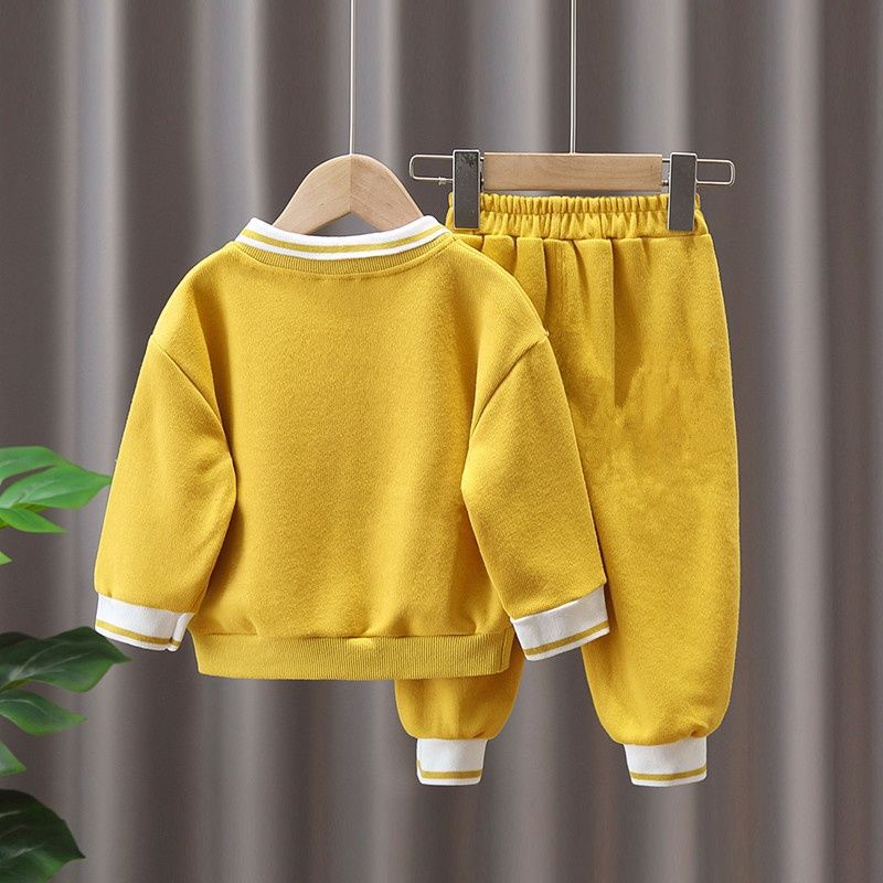 Girls Fashion Sweatshirt Tracksuit Set Casual Sporty Two Piece Outfit For Toddler Baby Spring Autumn