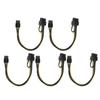 5pcs 6pin Female To 8pin Female (6pin 2pin) Power Cable Graphics Card Adapter Cable Cord