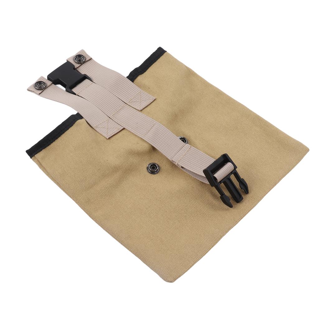 Outdoor Foraging Bag Oxford Cloth Fruit Picking Bag Waist Hanging Tool Pouch Garden Vegetable Storage Pouch Khaki