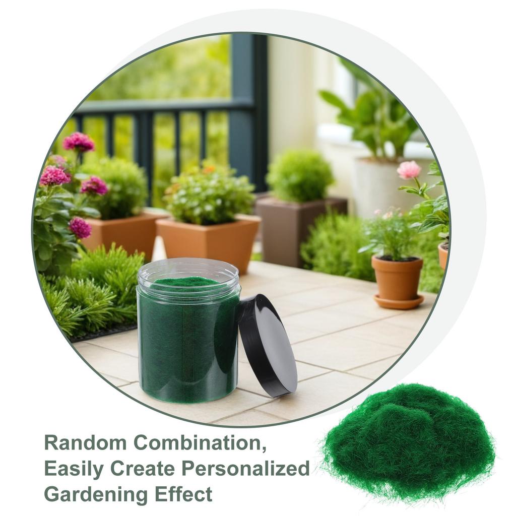 1 Bottle Fake Green Moss 125g Artificial Moss for Potted Plants Static Grass Powder Crafts Simulation Landscape Model Grass