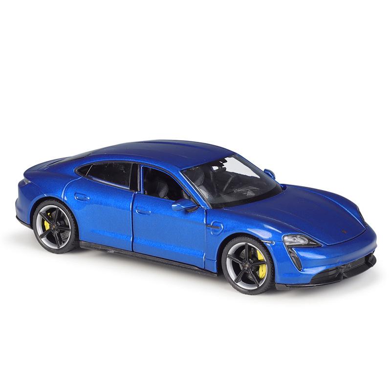 Welly 1/24 Porsche Taycan Turbo S Alloy Car Model Diecasts Metal Toy Sports Car Model High Simulation Collection Childrens Gifts