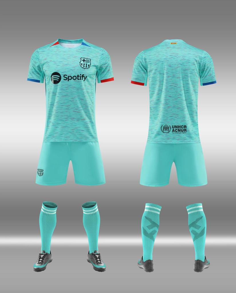 Adult football jersey set Boys Messi C Luo jersey Primary school girls class game training jersey customization