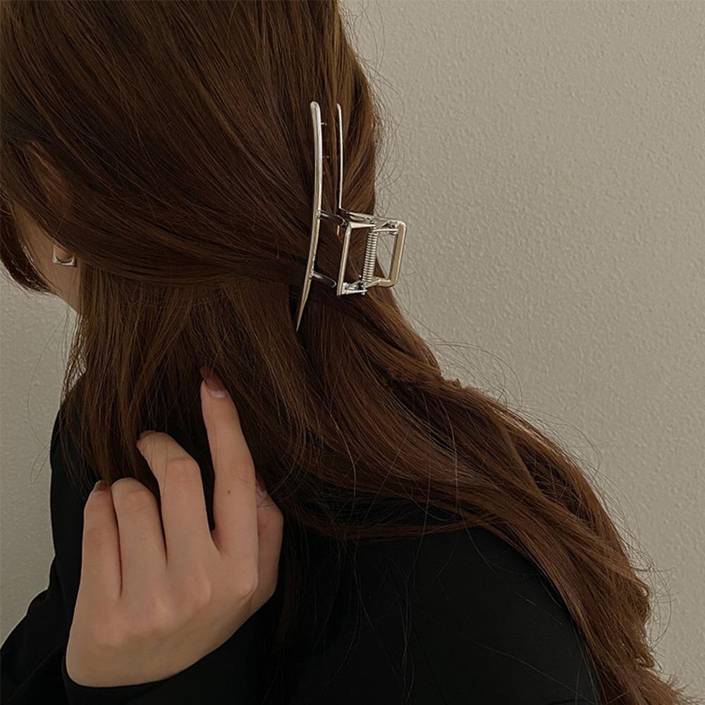 

Fashion Simple Vintage Large Size Glossy Hair Clips Metal Hair Claw Hair Accessories Crab Clips Glossy