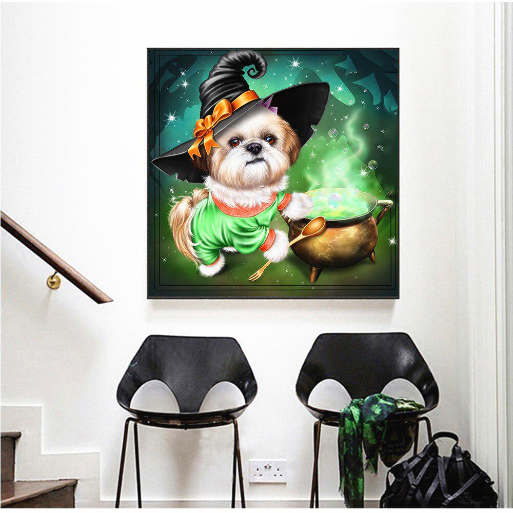 Diamond Embroidery Dog 5d Diamond Painting Cross Stitch Halloween Cartoon Mosaic Picture Of Rhinestones Art