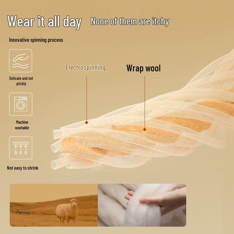 Caizi Men's 100% Wool Crewneck Pullover Sweater