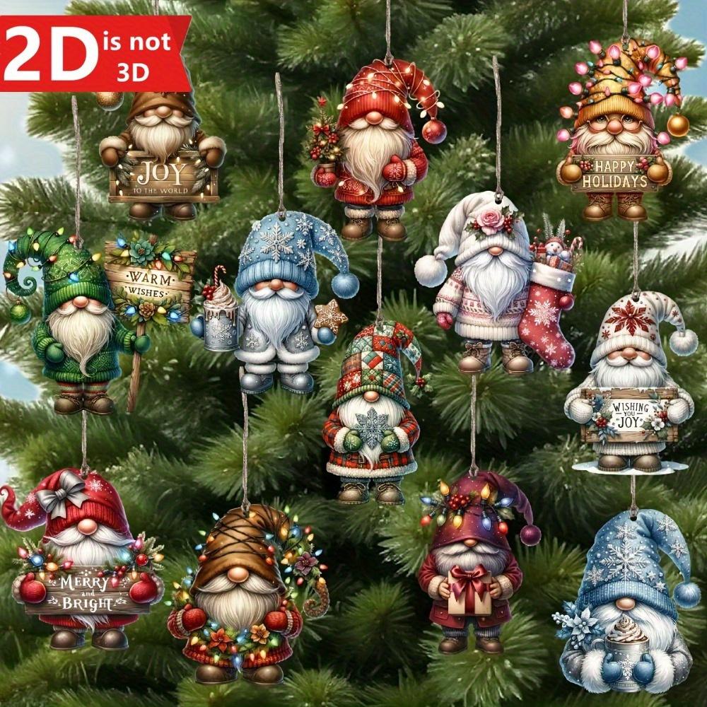 

12 Christmas Dwarf Pendants - Wreath Christmas Decorations Perfect Holiday Gifts чистый