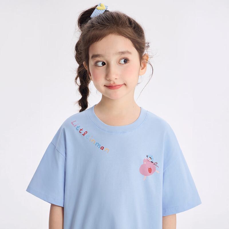 Xiaoyinman Girls' Cartoon Print Short Sleeve T-shirt