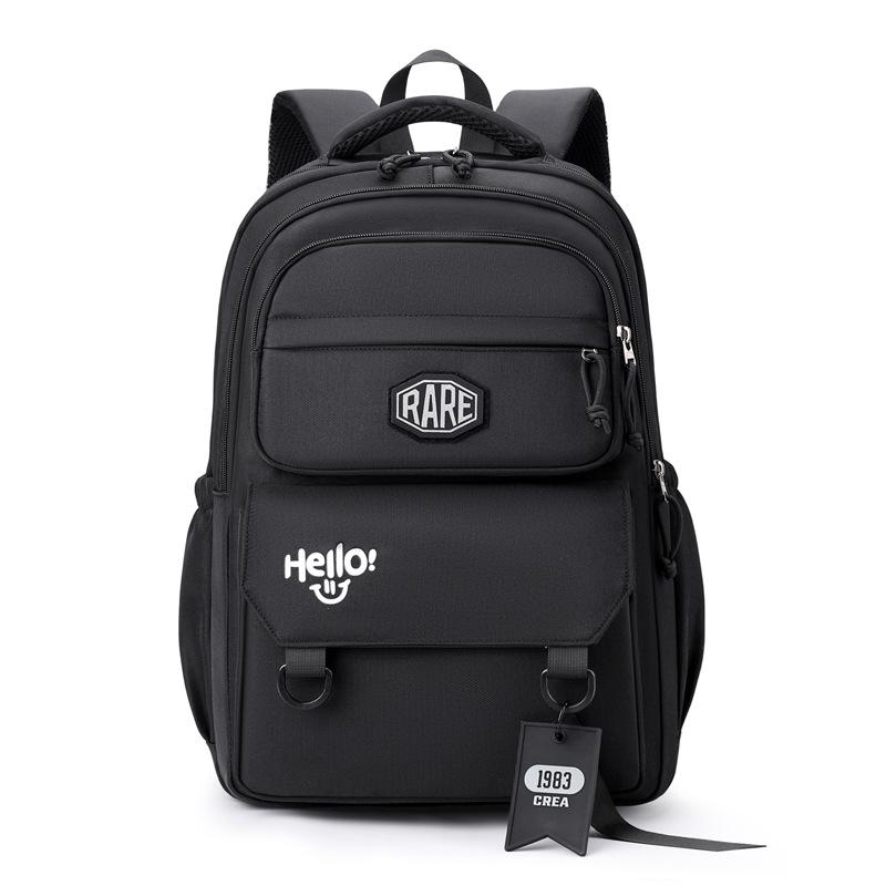 Мужской рюкзак большой емкости Контрастный цвет Студенческая школьная сумка Женский дорожный рюкзак