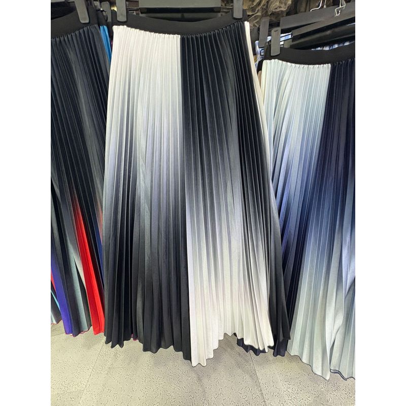 Solid Color Elastic Waist Bag Hip Skirt Pure Color Elastic Waist