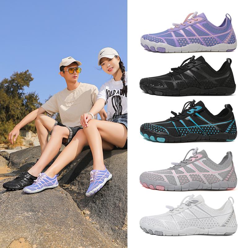 Beach Aqua Water Shoes Womens Mens Quick-Dry Barefoot Shoes Multi-functional Yoga Shoes Breathable Five-Finger Trekking Shoes