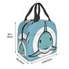 Cute Shark Insulated Lunch Bag for Women Children Leakproof Food Boxes Thermal Lunch Box Tote