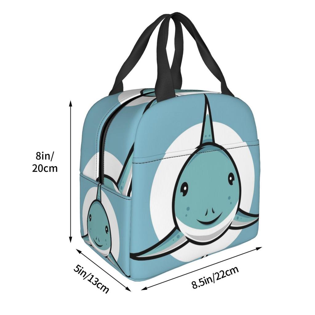 Cute Shark Insulated Lunch Bag for Women Children Leakproof Food Boxes Thermal Lunch Box Tote