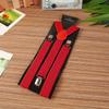 PU Leather Suspenders Braces Suspenders Color Party Braces Y-Back Color Party Lengthen Elastic Adjustable Wide Men