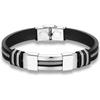 Bracelet - Organgonfand - Homme - Acier Inoxydable - Silicone - Noir
