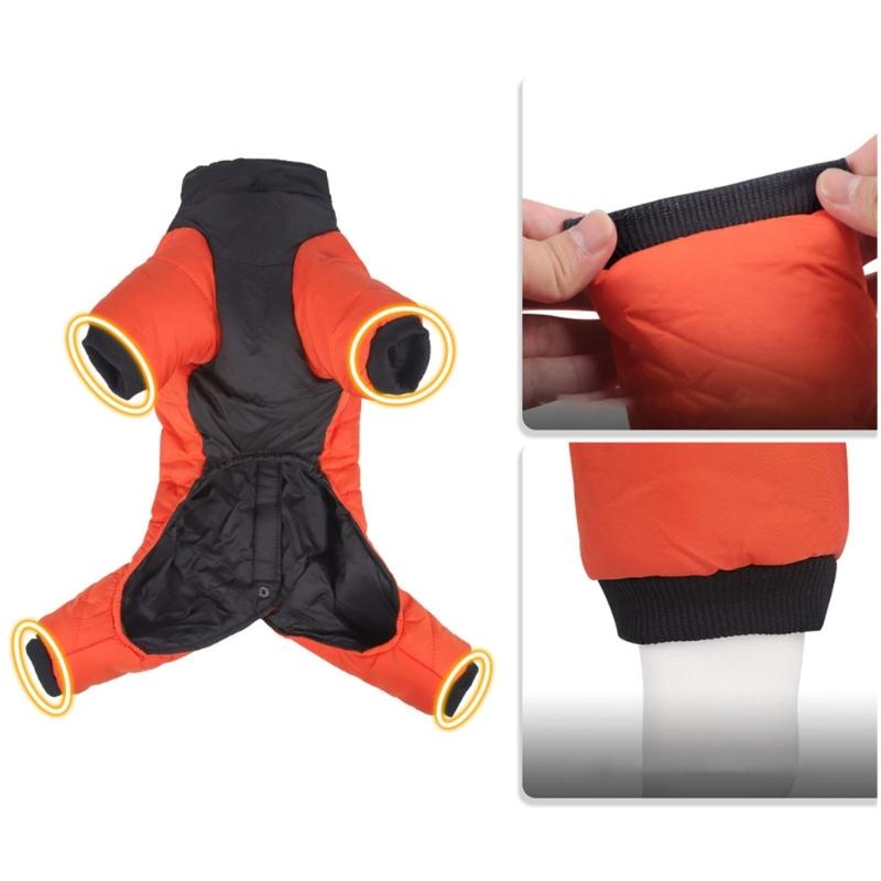 Dog Winter Jacket Pet Coat Reflective Strap Wind Resist Paded Warm for Jacket Comfortable and Breathable Winter