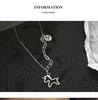 2022 Yinruitai S925 Sterling Silver Unicorn Necklace with Round Tag Letter Korean Clavicle Chain for Women