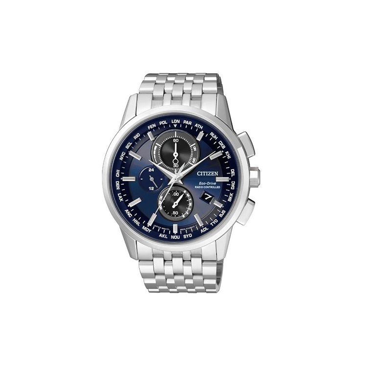 Citizen Men's Blue Eco-Drive Series Waterproof Casual Fashion Solar Quartz Movet Stainless Steel Watch Watches At8110-61L