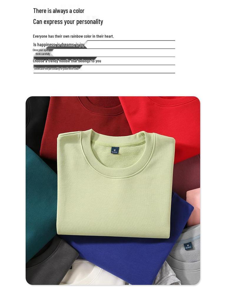 Tennis Print Warm Terry Cloth Loose Round Neck Hoodie for Autumn/Winter