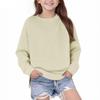 Girls' Fashion Casual Long Sleeve Color Sweatshirt for Everyday Wear