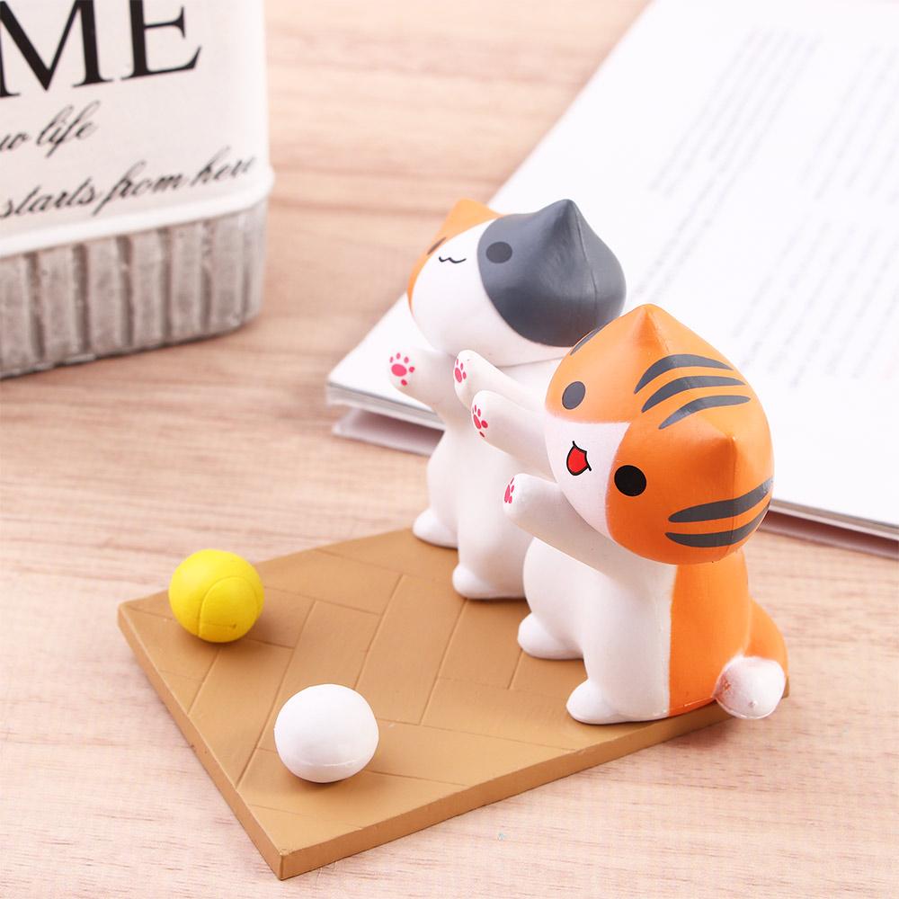 Figurine Model Doll ornaments Cute Cat Action Figures Phone Holder Cat Desk Holder Lazy Holder