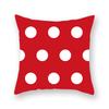 Simple Red Geometric Printing Pattern Cushion Cover Home Living Room Sofa Decoration Square Polyester Pillow