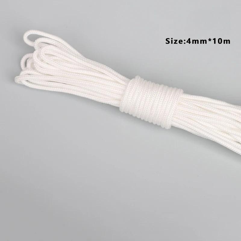 10m 4/6/8mm Thicken Nylon Rope Anti-slip Wear-Resistant Strong Binding Rope DIY Outdoor Clothesline Quilt Rope Handicrafts