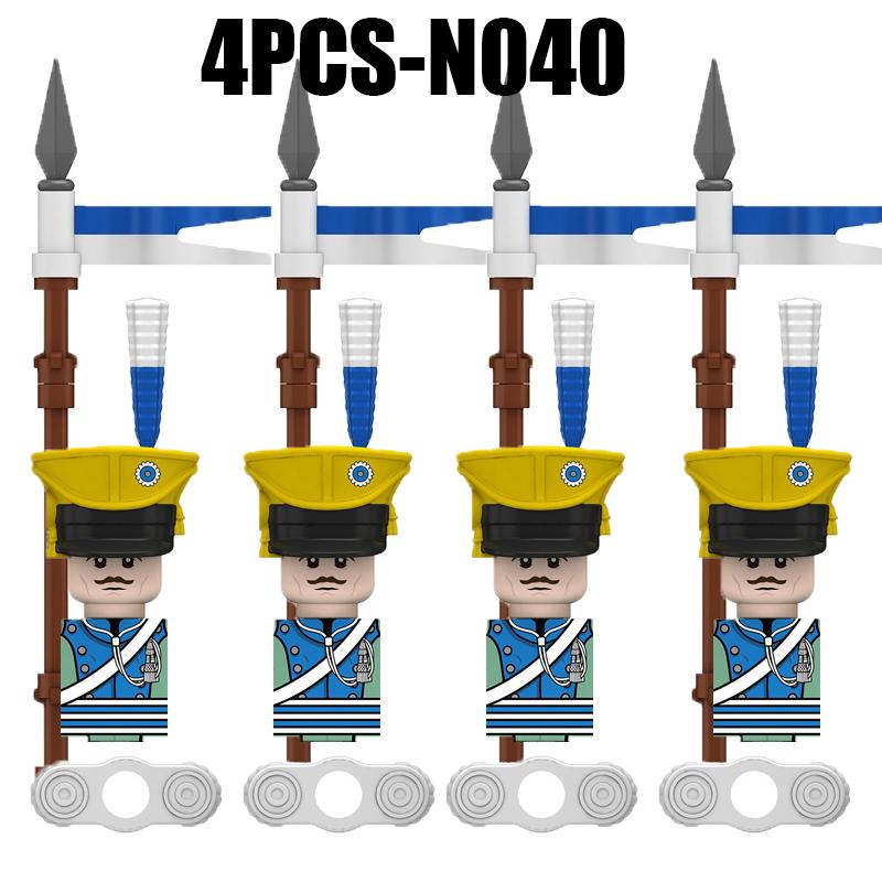 MOC Средневековая армия Наполеоновская война Солдат Фигурки Строительные блоки Замок Страж Рыцарь Пехота Армия Мечи Оружие Кирпичи Игрушки