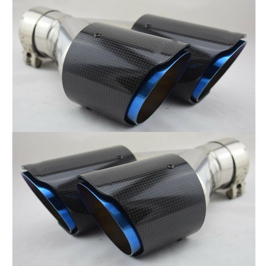 

Carbon fiber double tube tail throat-66/89 straight left + right roasted blue (bright)