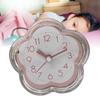 Cute Alarm Clock Flower Shape Quiet Low Noise Transparent Small Alarm Clock for Living Room Bedroom