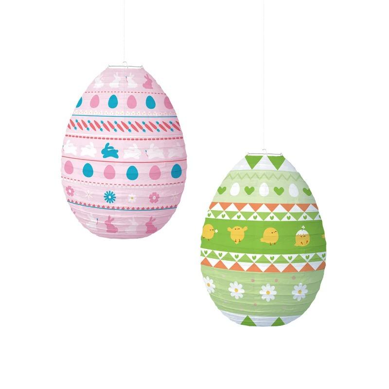 2026 Easter Decor Coloful Egg Paper Lanterns Cartoon Rabbit Chick DIY Hanging Pendants Happy Easter Day Party Decor for Home
