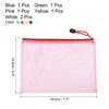 6Pcs A5/A6/B6/B8 Mesh Zipper Pouch Document Bag Waterproof Zip File Folders School Office Supplies Pencil Case Storage Bags