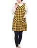 Gaspard Et Lisa Lisa and Gaspard Tartan Check with Patch Cotton Apron for Women 70833024 Yellow Free Size [NAIGAI] Yarn-dyed 100% Tie-back 10.