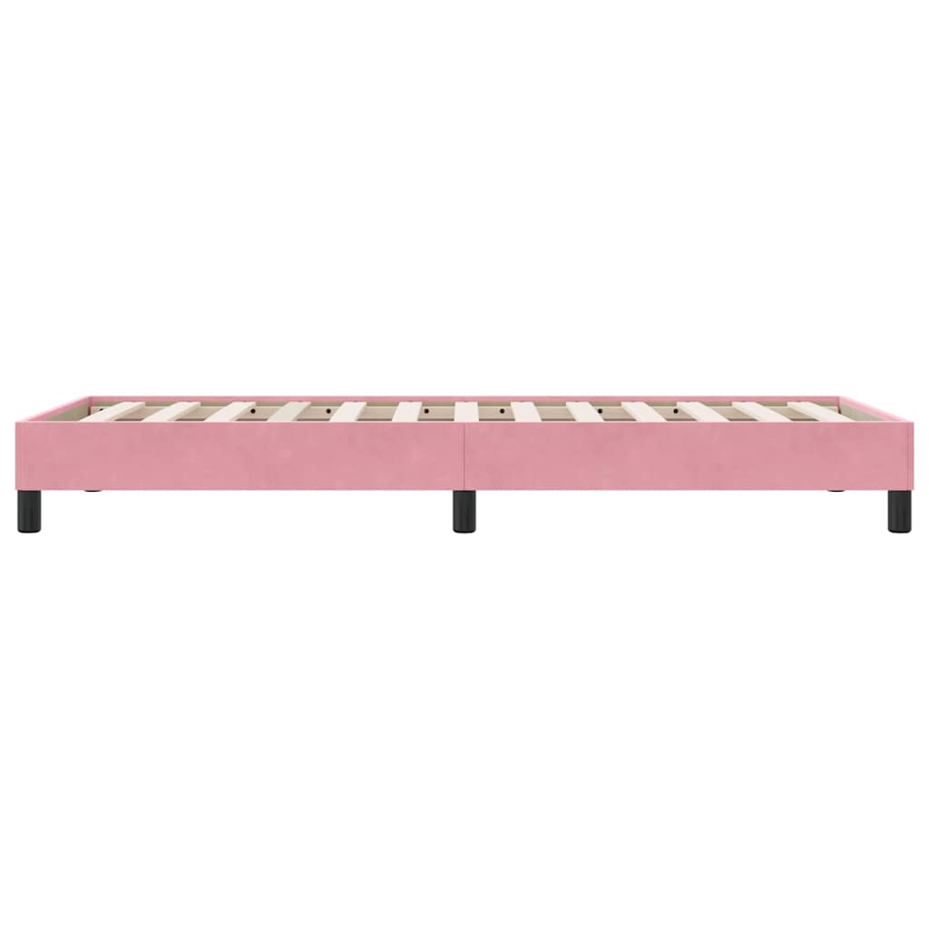 Łóżko Box Spring Bez Materaca Różowe 90X210 Cm Aksamit