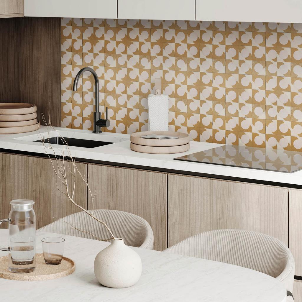 Vinyl Tiles with a Pattern for Easy Wall Transformation Geometric Circles and Arcs 10X40X20 Cm