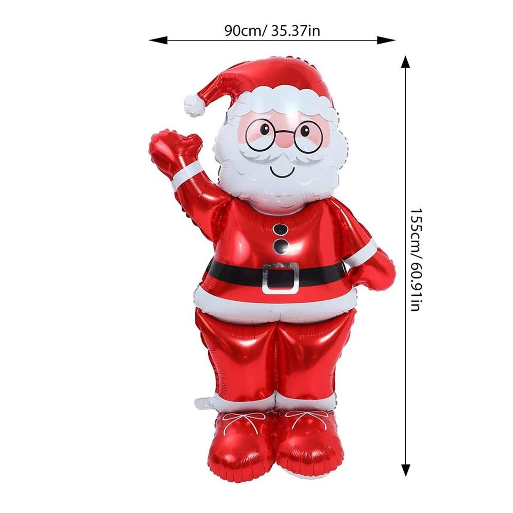 

1pcs Large Christmas Balloon Inflatable Giant Standing Santa Claus Xmas Foil Ballons Kids Toy Globos Merry Christmas Decor Props Other&Other