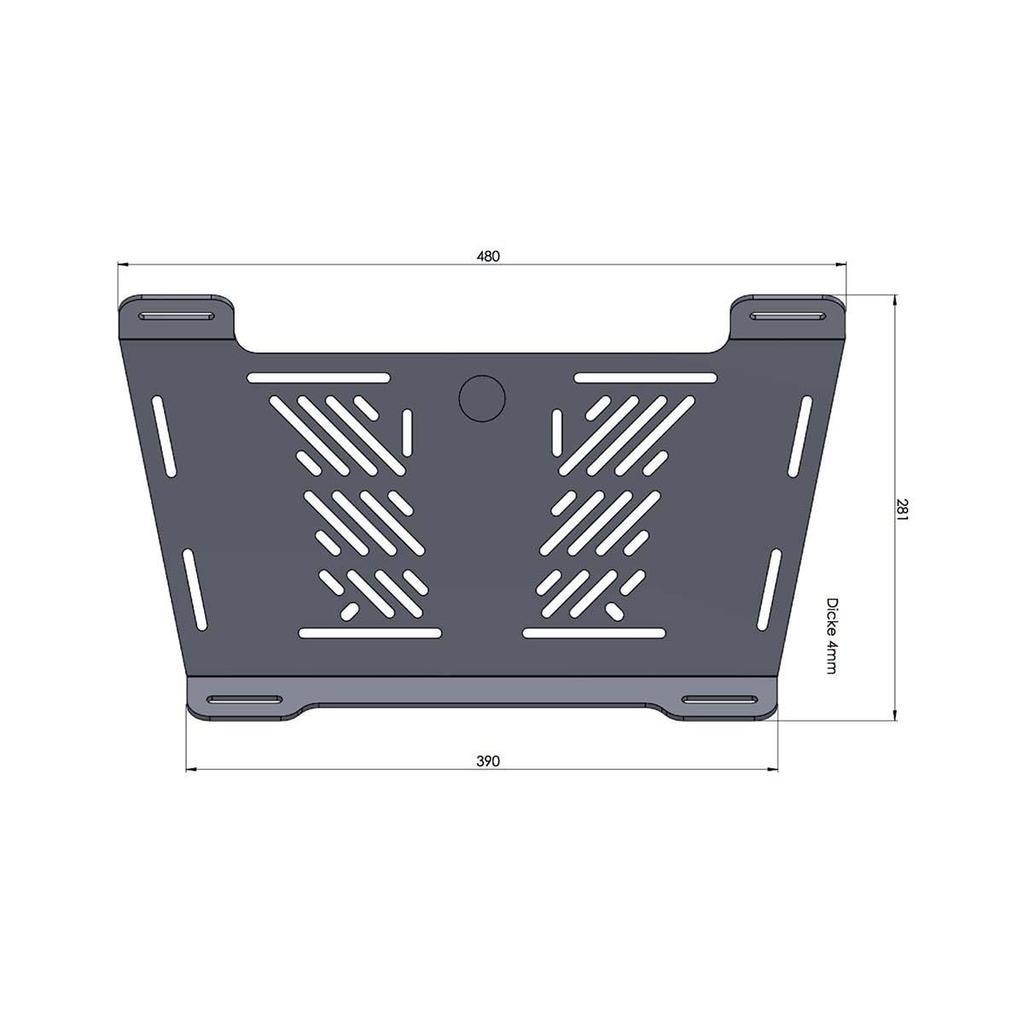 Hepco Becker Extended Rear Carrier Universal 1 & Enlargement, Fit, Black, Set, 610053-0001