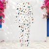 Women Plus Size Geometric Printed Round Neck Long Sleeve Two Piece Set Cuffed Top And Pants With Pockets