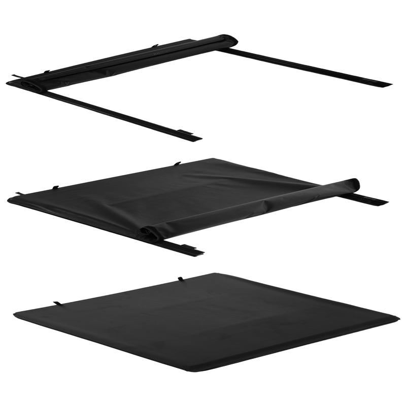 For Ford Ranger 5 Ft Pull-Lock-Go Tonneau Cover Multi-Purpose Soft Rear Trunk Pickup Wear Resist for Truck Modified Rear Trunk