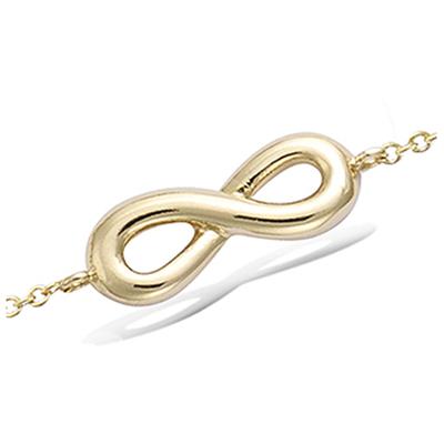 [R4245] - Armband Vergoldet 'Unendlichkeit' golden - 15x5 mm