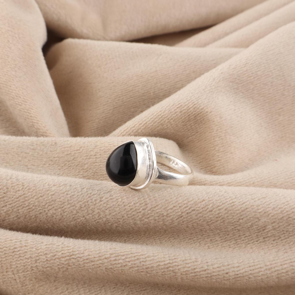 Natural Black Tourmaline Gemstone 925 Sterling Silver Handmade Jewelry Designer Ring Anniversary Gift For Her RR-76-24