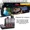 Mandark Car Trunk Organizer, Detachable Vehicle Seatback Hanging Storage Container With Zippers, Large Capacity Waterproof Auto Seat Back Trunk Bag