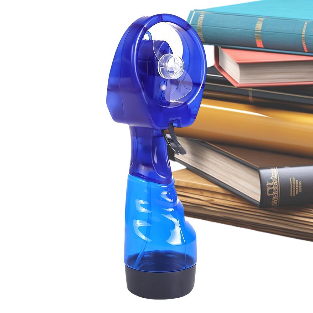 Handheld Misting Fan Misting Camping Fan Cooling Device with 350ml Water Tank for Desk Outdoor Sports Supplies Camping Hiking синий