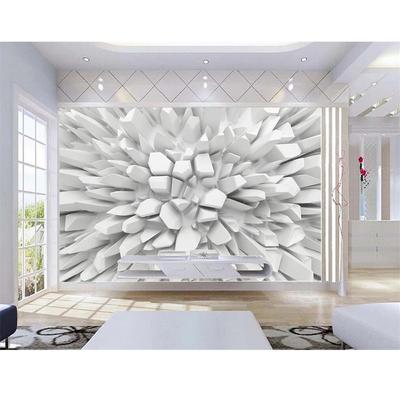 Tapete Weiß 3d Kristall Stein Spike Hintergrund Wandbild Wohnkultur Wohnzimmer Schlafzimmer 3d Tapete