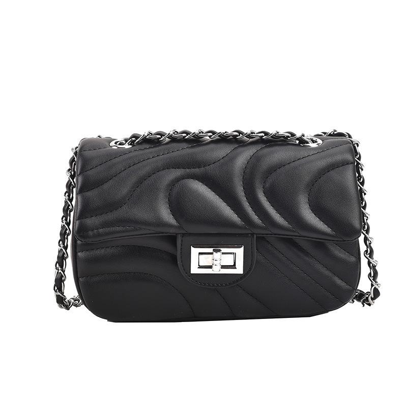 Palace Society Women's Bag 2022 Summer Niche Design Xiaoxiangfeng Embroidered Thread Bag Women's Textured Chain Bag Lock Shoulder Bag