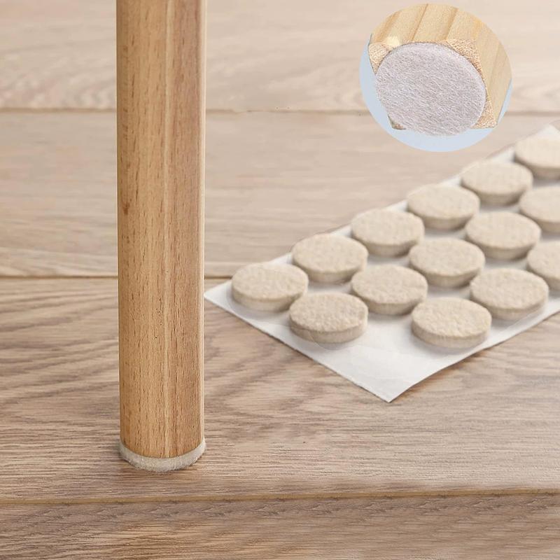130Pcs Square Furniture Felt Pad Set- Various Sizes of Anti Slip Chair Leg Protectors, Suitable for Protecting Hardwood Floors and Metal Surfaces