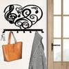 Music Theme Metal Key Hooks 7 Hooks Wall Mounted Rustproof Home Decor