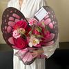 Diverse 20Pcs set of Flower Bouquet and Colorful Butterfly Wrapping Paper; Birthday Present Packing DIY Supplies