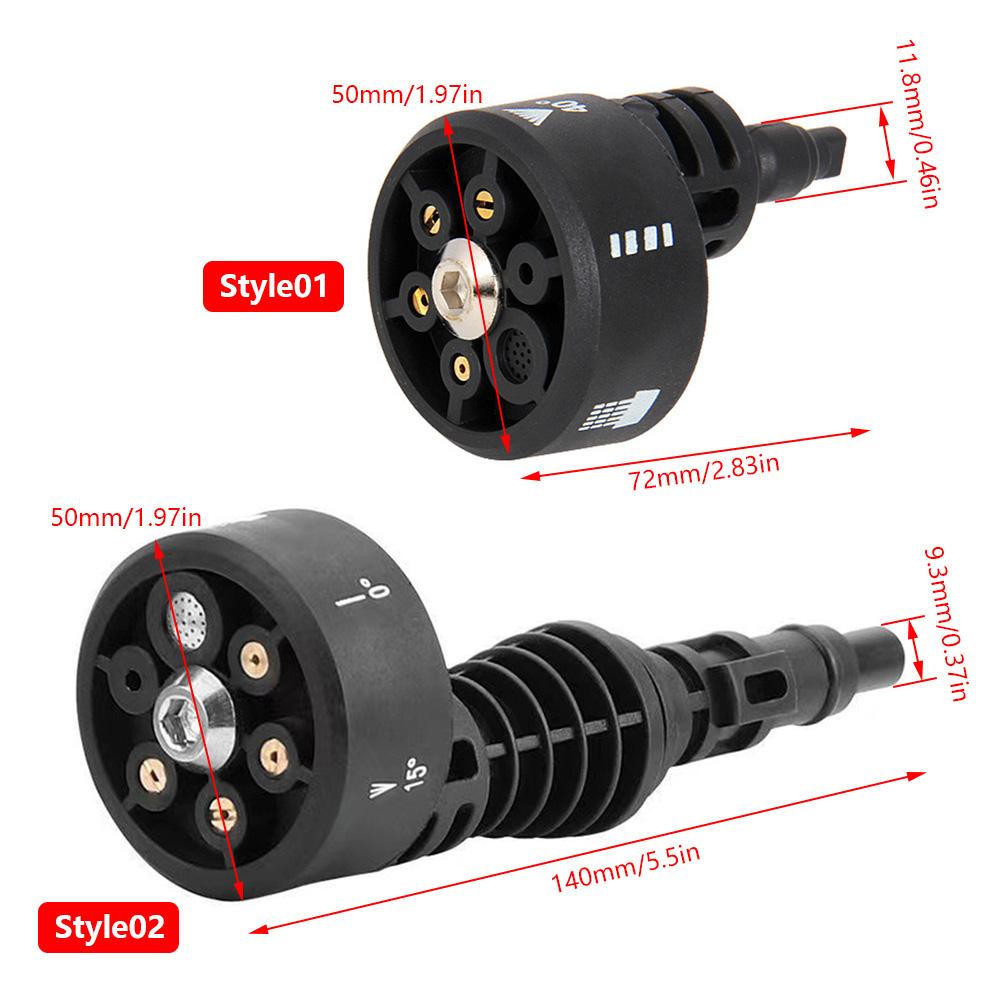 Duză reglabilă 6 în 1 pentru mașină de spălat fără fir de înaltă presiune de 1/4 inch, piese pentru pistol de apă, duză pentru furtun, accesorii pentru mașină din plastic